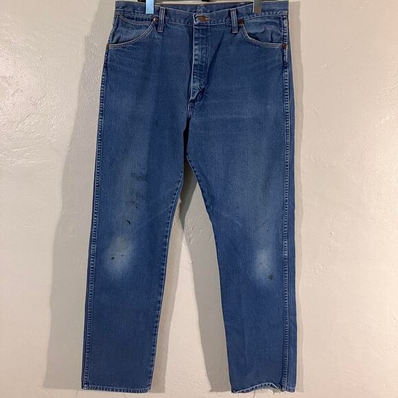 Vintage 80s‎ Wrangler Distressed Western Cowboy Denim Jeans - Picture 1 of 7